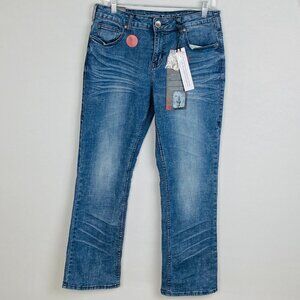 Cowgirl Tuff Womens Festive Jeans W30 L31 30 Short Natural Waist Fancy Pockets